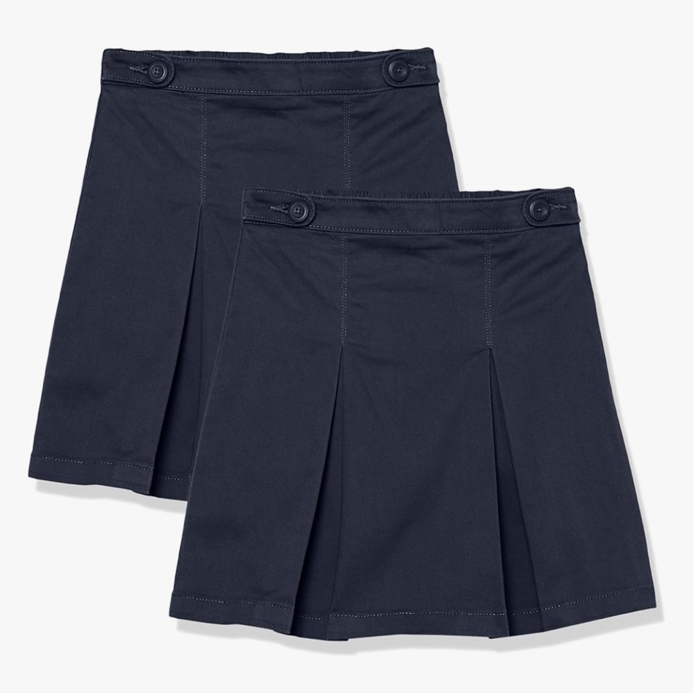056 NWT Amazon Essentials Girls' Uniform Skort 2 Pack -Size: XXL 14/16 Plus‎